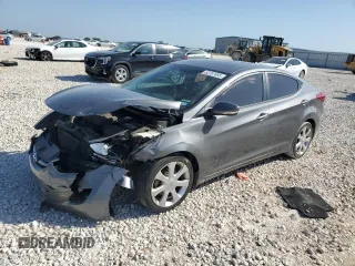 2013 Hyundai Elantra Limited with VIN 5NPDH4AE7DH202368, listed as a Copart auction lot 52707695 with 105,956 mi miles and Salvage Title. Bid and sale history available at DreamBid. Image 1.