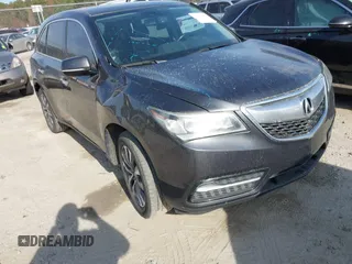 2015 Acura MDX Tech Pkg with VIN 5FRYD3H45FB003260, listed as a IAAI auction lot 41047358 with 161,370 mi miles. Bid and sale history available at carsss.com. Image 1.