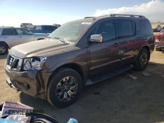 2015 Nissan Armada Platinum z VIN 5N1BA0NE9FN623117, wystawiony jako Copart lot #76584284 z przebiegiem 152 217 mil mil oraz Szkoda całkowita • Salvage title. Historia ofert i sprzedaży dostępna na DreamBid. Obrazek 1.