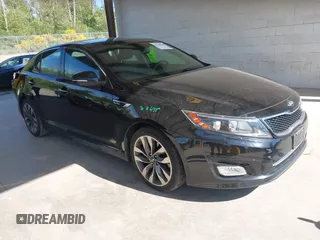 2014 Kia Optima SX Turbo with VIN 5XXGR4A65EG262195, listed as a IAAI auction lot 42369500 with 163,009 mi miles and . Bid and sale history available at DreamBid. Image 1.