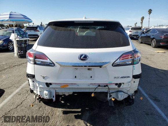 2015 Lexus RX 450h with VIN 2T2ZB1BAXFC003138, listed as a Copart auction lot 84299114 with 105,663 mi miles and Salvage Title. Bid and sale history available at DreamBid. Image 6.