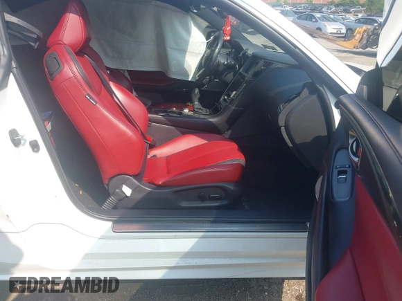 2022 Infiniti Q60 Red Sport 400 with VIN JN1FV7LL9NM680171, listed as a IAAI auction lot 42356846 with 36,248 mi miles and . Bid and sale history available at DreamBid. Image 5.