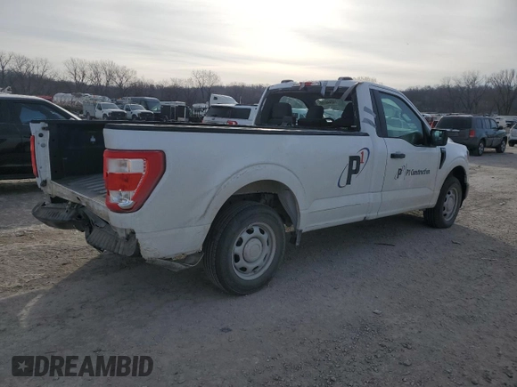 2023 Ford F-150 XL with VIN 1FTMF1CBXPKE33584, listed as a Copart auction lot 42448195 with 51,318 mi miles and Salvage title. Bid and sale history available at DreamBid. Image 3.
