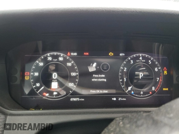 2019 Land Rover Range Rover Velar S with VIN SALYB2EX7KA786934, listed as a Copart auction lot 57155905 with 78,075 mi miles and Salvage title. Bid and sale history available at DreamBid. Image 9.