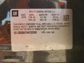 2017 Chevrolet Sonic LT z VIN 1G1JD5SH7H4133389, wystawiony jako Copart lot #48939815 z przebiegiem 105 502 mil mil oraz Szkoda całkowita • Salvage title. Historia ofert i sprzedaży dostępna na DreamBid. Obrazek 13.