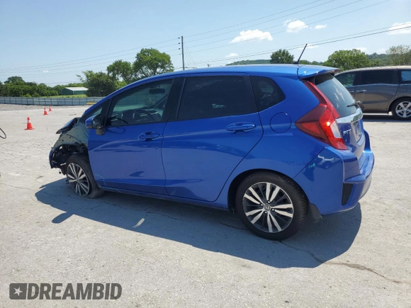 2015 Honda Fit EX-L with VIN 3HGGK5H83FM745753, listed as a Copart auction lot 61916175 with 76,305 mi miles and Salvage title. Bid and sale history available at DreamBid. Image 2.