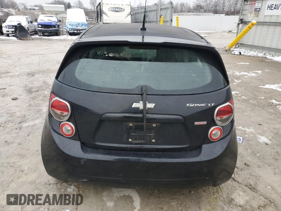 2013 Chevrolet Sonic LT with VIN 1G1JC6SB7D4240621, listed as a Copart auction lot 45019615 with 0 mi miles and Salvage Title. Bid and sale history available at carsss.com. Image 6.