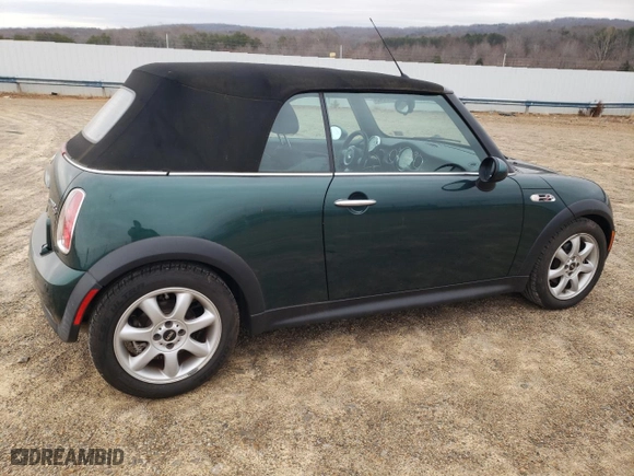 2008 MINI Cooper Convertible S with VIN WMWRH335X8TL97538, listed as a Copart auction lot 45450645 with 12,295 mi miles and Clean Title. Bid and sale history available at carsss.com. Image 3.
