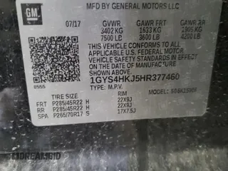 2017 Cadillac Escalade ESV Luxury z VIN 1GYS4HKJ5HR377460, wystawiony jako Copart lot #41507575 z przebiegiem 135 228 mil mil oraz Szkoda całkowita • Salvage title. Historia ofert i sprzedaży dostępna na DreamBid. Obrazek 13.