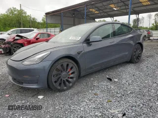 2021 Tesla Model 3 Performance z VIN 5YJ3E1EC0MF913646, wystawiony jako Copart lot #53123625 z przebiegiem 40 005 mil mil oraz Szkoda całkowita • Salvage title. Historia ofert i sprzedaży dostępna na DreamBid. Obrazek 1.