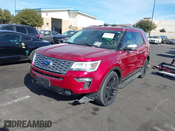 2018 Ford Explorer Platinum with VIN 1FM5K8HT9JGC28564, listed as a IAAI auction lot 41410150 with 56,189 mi miles and . Bid and sale history available at DreamBid. Image 19.