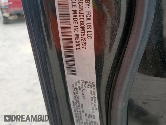2021 Jeep Compass Limited with VIN 3C4NJCCB0MT572227, listed as a Copart auction lot 59085825 with Not provided miles and Salvage title. Bid and sale history available at DreamBid. Image 13.
