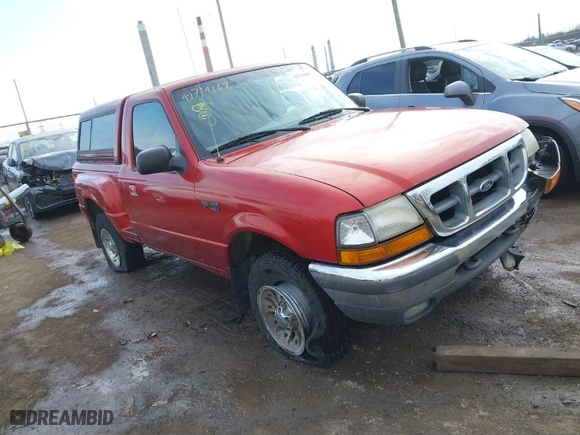 1998 Ford Ranger XLT with VIN 1FTYR11X7WPB02860, listed as a IAAI auction lot 41714168 with 90,617 mi miles. Bid and sale history available at carsss.com. Image 1.