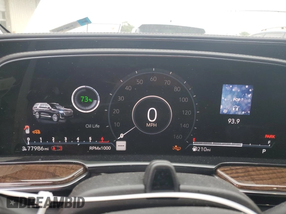 2021 Cadillac Escalade Sport Platinum with VIN 1GYS3GKLXMR378824, listed as a Copart auction lot 55270325 with 77,986 mi miles and Clean title. Bid and sale history available at DreamBid. Image 9.