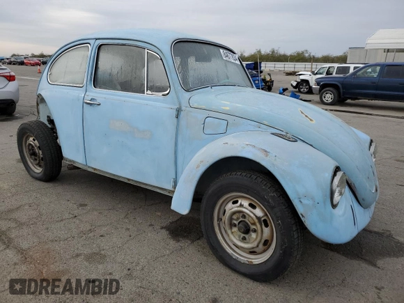 1968 Volkswagen Beetle with VIN 118774812, listed as a Copart auction lot 84677834 with 16,098 mi miles and Clean Title. Bid and sale history available at DreamBid. Image 4.