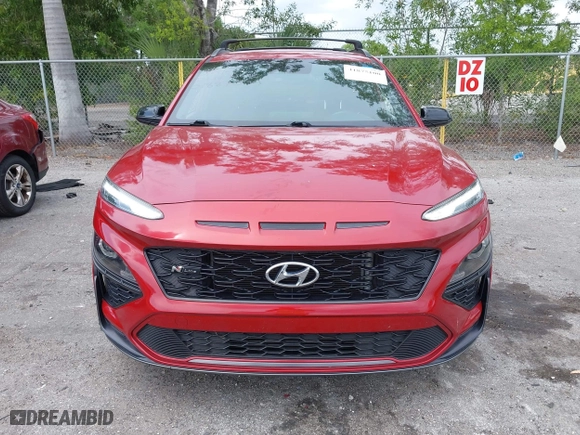 2022 Hyundai Kona N Line with VIN KM8K33A30NU794312, listed as a IAAI auction lot 41875100 with 21,880 mi miles. Bid and sale history available at carsss.com. Image 13.