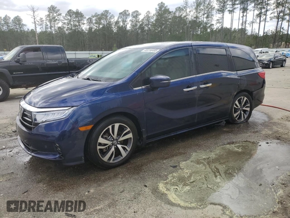 2021 Honda Odyssey Touring with VIN 5FNRL6H83MB028717, listed as a Copart auction lot 49236485 with 63,576 mi miles and Salvage Title. Bid and sale history available at carsss.com. Image 1.