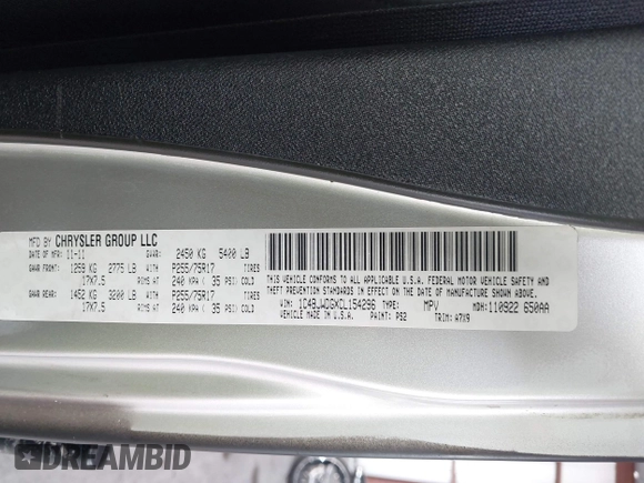 2012 Jeep Wrangler Unlimited Sport с VIN 1C4BJWDGXCL154296, выставлен на аукционе IAAI как лот 42748480 с пробегом 100 921 миль миль и . История ставок и продаж доступна на DreamBid. Изображение 9.