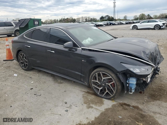 2021 Hyundai Sonata N Line with VIN 5NPEK4JC8MH124655, listed as a Copart auction lot 52017045 with 31,914 mi miles and Clean Title. Bid and sale history available at carsss.com. Image 4.