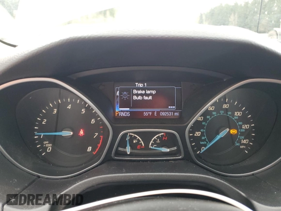 2013 Ford Focus Titanium with VIN 1FADP3J23DL209175, listed as a Copart auction lot 51594075 with 92,531 mi miles and Salvage Title. Bid and sale history available at carsss.com. Image 9.