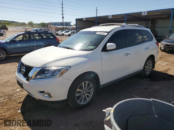 2016 Nissan Pathfinder SL with VIN 5N1AR2MMXGC608678, listed as a Copart auction lot 58005545 with 154,595 mi miles and Salvage title. Bid and sale history available at DreamBid. Image 1.