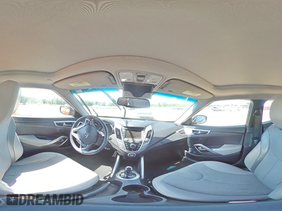2012 Hyundai Veloster w/Black Int with VIN KMHTC6AD6CU080650, listed as a Copart auction lot 57844255 with Not provided miles and Salvage title. Bid and sale history available at DreamBid. Image 14.