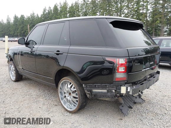 2016 Land Rover Range Rover Supercharged with VIN SALGS2EF3GA277630, listed as a IAAI auction lot 42428358 with 87,981 mi miles and . Bid and sale history available at DreamBid. Image 3.