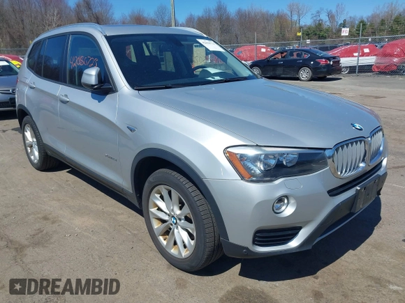 2015 BMW X3 xDrive28i with VIN 5UXWX9C5XF0D47850, listed as a IAAI auction lot 42050723 with 93,459 mi miles and . Bid and sale history available at DreamBid. Image 1.