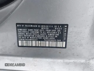 2024 Volkswagen Jetta Sport with VIN 3VWAM7BU5RM082431, listed as a IAAI auction lot 41465415 with 8,275 mi miles and . Bid and sale history available at DreamBid. Image 9.