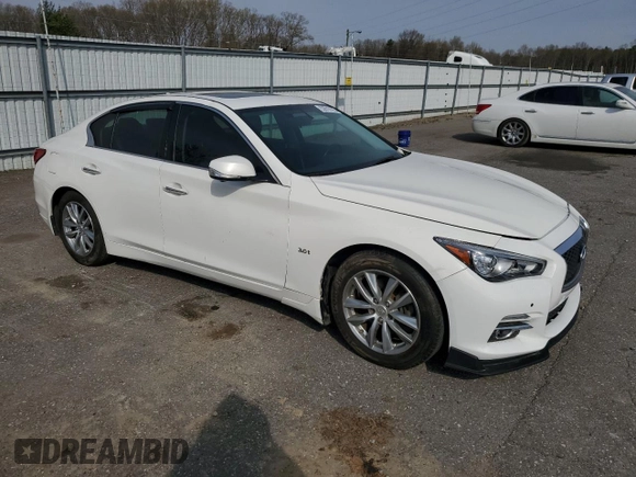 2014 Infiniti Q50 Sport with VIN JN1BV7AP6EM684974, listed as a Copart auction lot 52810125 with 95,607 mi miles and Clean Title. Bid and sale history available at DreamBid. Image 4.
