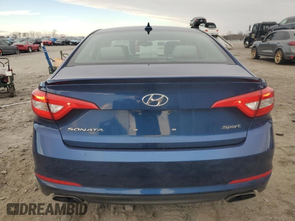 2017 Hyundai Sonata Sport with VIN 5NPE34AFXHH554068, listed as a Copart auction lot 87419144 with 157,351 mi miles and Salvage Title. Bid and sale history available at carsss.com. Image 6.