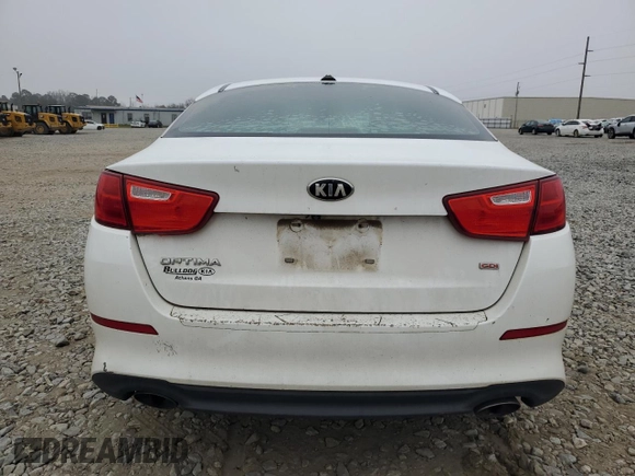 2014 Kia Optima LX with VIN 5XXGM4A71EG275842, listed as a Copart auction lot 44703965 with 153,169 mi miles and Salvage Title. Bid and sale history available at carsss.com. Image 6.
