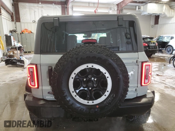 2024 Ford Bronco Badlands with VIN 1FMEE9BP5RLA70638, listed as a Copart auction lot 57488895 with 20,310 mi miles and Salvage title. Bid and sale history available at DreamBid. Image 6.