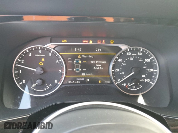 2024 Nissan Pathfinder SL with VIN 5N1DR3CB7RC243155, listed as a Copart auction lot 49779345 with 31,002 mi miles and Salvage title. Bid and sale history available at DreamBid. Image 9.