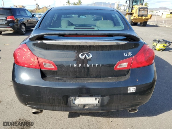 2007 Infiniti G35 Sedan Sport with VIN JNKBV61E17M709108, listed as a Copart auction lot 42463805 with 182,450 mi miles and Salvage Title. Bid and sale history available at carsss.com. Image 6.