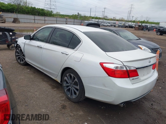 2015 Honda Accord Sport with VIN 1HGCR2F50FA050189, listed as a IAAI auction lot 42079584 with 107,664 mi miles and . Bid and sale history available at DreamBid. Image 3.