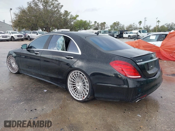 2015 Mercedes-Benz S-Class S 550 with VIN WDDUG8CB0FA162325, listed as a IAAI auction lot 41643485 with 114,766 mi miles. Bid and sale history available at carsss.com. Image 3.