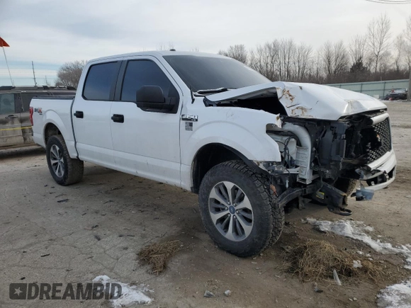 2019 Ford F-150 XL with VIN 1FTEW1E52KKF11344, listed as a Copart auction lot 45634535 with 89,411 mi miles and Salvage Title. Bid and sale history available at carsss.com. Image 4.