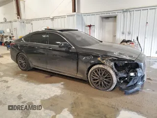 2018 Genesis G80 Sport z VIN KMHGN4JB9JU248356, wystawiony jako Copart lot #48668985 z przebiegiem 133 495 mil mil oraz Nie do naprawy • Non repairable. Historia ofert i sprzedaży dostępna na DreamBid. Obrazek 4.