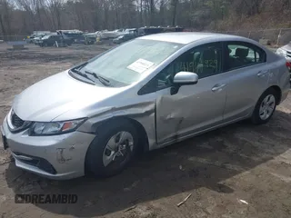 2015 Honda Civic Sedan LX with VIN 19XFB2F50FE702158, listed as a IAAI auction lot 41946929 with 48,646 mi miles. Bid and sale history available at carsss.com. Image 2.