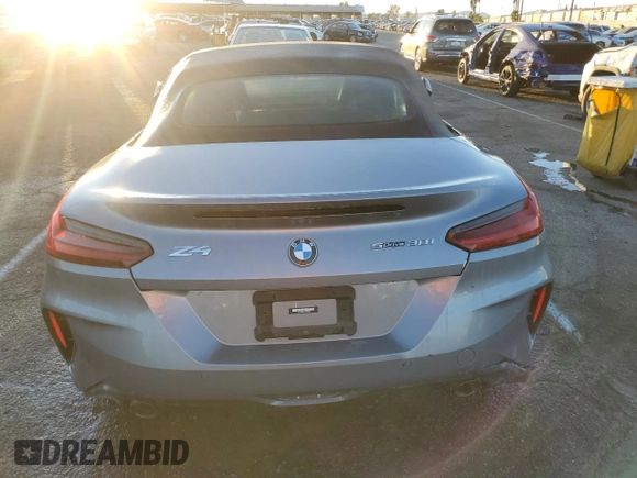 2023 BMW Z4 sDrive30i with VIN WBAHF3C00PWY02941, listed as a Copart auction lot 79896104 with 12,601 mi miles and Salvage Title. Bid and sale history available at carsss.com. Image 6.