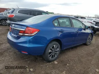 2015 Honda Civic EX with VIN 19XFB2F87FE075744, listed as a Copart auction lot 53816995 with 63,374 mi miles and Salvage Title. Bid and sale history available at DreamBid. Image 3.