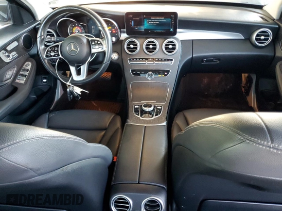 2019 Mercedes-Benz C 300 with VIN WDDWF8DB2KR502810, listed as a Copart auction lot 60519765 with 56,972 mi miles and Salvage title. Bid and sale history available at DreamBid. Image 8.