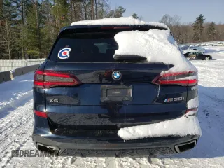 2021 BMW X5 M50i with VIN 5UXJU4C0XM9F65869, listed as a Copart auction lot 41585305 with 41,994 mi miles and Salvage Title. Bid and sale history available at carsss.com. Image 6.