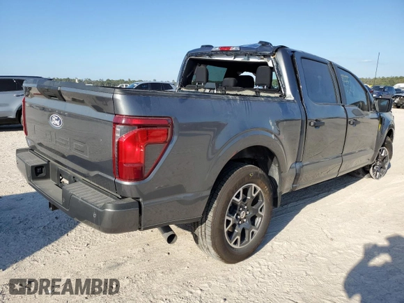 2024 Ford F-150 STX with VIN 1FTEW2K5XRKE50524, listed as a Copart auction lot 77297264 with 4,804 mi miles and Salvage Title. Bid and sale history available at carsss.com. Image 3.