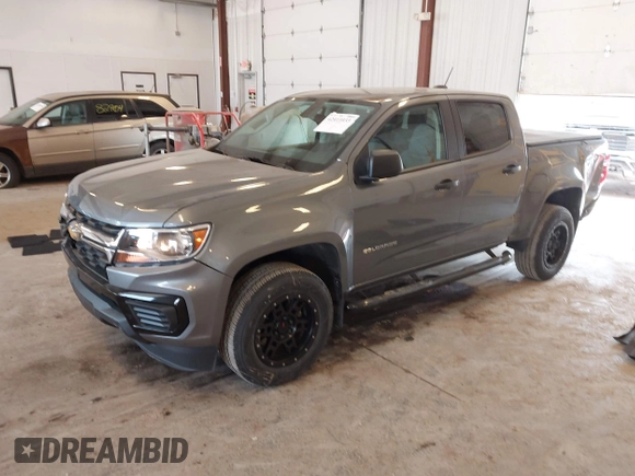 2022 Chevrolet Colorado 4WD Work Truck with VIN 1GCGTBEN8N1181467, listed as a IAAI auction lot 42411033 with 47,024 mi miles and . Bid and sale history available at DreamBid. Image 2.