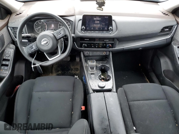 2023 Nissan Rogue S with VIN 5N1BT3AB8PC762983, listed as a Copart auction lot 64317934 with 34,652 mi miles and Salvage title. Bid and sale history available at DreamBid. Image 8.