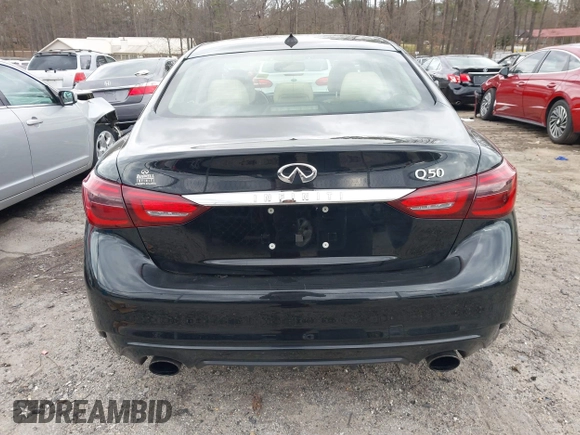 2018 Infiniti Q50 Sport with VIN JN1EV7AP4JM350322, listed as a IAAI auction lot 41704895 with 117,408 mi miles and . Bid and sale history available at carsss.com. Image 16.