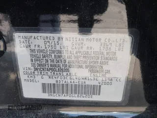 2016 Nissan Versa SV z VIN 3N1CN7AP0GL826205, wystawiony jako IAAI lot #42373211 z przebiegiem 88 256 mil mil oraz . Historia ofert i sprzedaży dostępna na DreamBid. Obrazek 9.