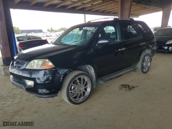 2001 Acura MDX Touring Pkg with VIN 2HNYD18641H533093, listed as a Copart auction lot 50372035 with 253,044 mi miles and Clean Title. Bid and sale history available at carsss.com. Image 1.